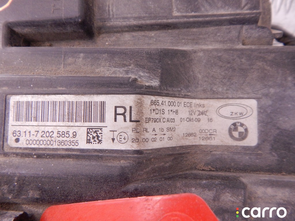 Фара левая BMW 3-series (E90/91/92) 2008-2013, 63117202585, фото 6