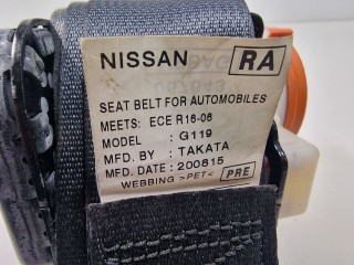 Ремень безопасности передний правый, ориг. номер G119, 200815, Nissan Qashqai