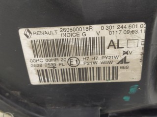 Фара левая, ориг. номер 260600018R, 030124460100, Renault Megane 2008-2014