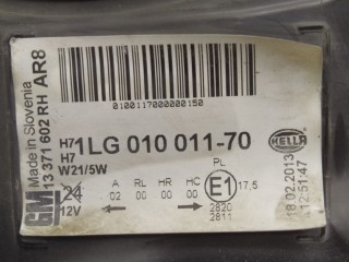 Фара правая, ориг. номер 1LG01001170, 13371602RH, Opel Astra 2006-2014