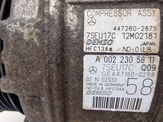 Компрессор кондиционера, ориг. номер 7SEU17C, A0022305811, Mercedes ML W164 2008-2011
