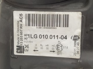 Фара правая, ориг. номер 13253657RH, 1LG01001104, Opel Astra 1998-2009