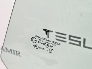 стекло двери задней левой, ориг. номер 43R-004529, 1077904-99, Tesla Model 3 1 поколение 2021-2024