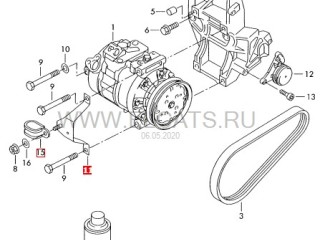 Кронштейн трубок кондиционера, ориг. номер 4B0260759E, Audi A4 B5 8D2 1994-1999
