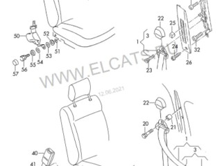Накладка на ремень безопасности, ориг. номер 701858869, Volkswagen Sharan 7M8 1995-2000