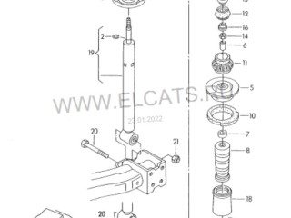 Накладка опоры амортизатора задняя, ориг. номер 6N0512135, Volkswagen Polo 6N1 1994-1999