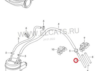 Трубка Адсорбера, ориг. номер 6N0201997, Volkswagen Polo 6N1 1994-1999