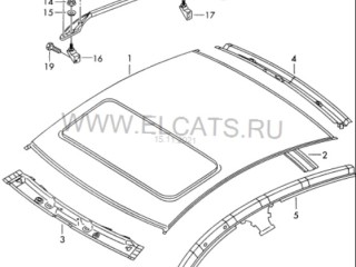 Накладка рейлинга Кожух левая, ориг. номер 3B9860147A, Volkswagen Passat B5 3B5 1996-2001