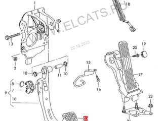 Накладка педали тормоза АКПП, ориг. номер 1K0723173B, Volkswagen Passat CC 358 2008-2012
