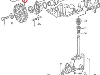 Шестерня вала масляного насоса, ориг. номер 027109111G, Volkswagen Passat B5 3B5 1996-2001