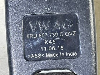 Замок ремня безопасности задний, ориг. номер 6RU857739C, Volkswagen Polo 5 2009-2014