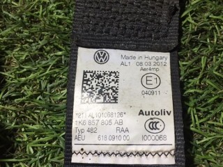 Ремень безопасности задний левый, ориг. номер 1K6857805AB, Volkswagen Golf R line MK6 VI 6