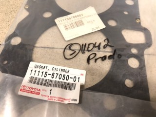 Прокладка головки блока, ориг. номер 111156705001, Toyota Land Cruiser Prado 90 1996-1999