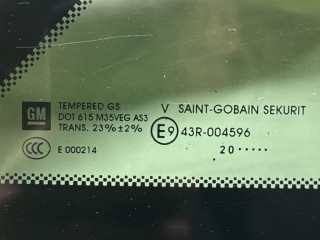 стекло кузовное заднее правое, ориг. номер 43R-004596, E000214, DOT615, M35VEGAS3, GMC Terrain 2021-2026
