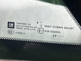 стекло кузовное заднее левое, ориг. номер 43R-004596, E000214, DOT615, M35VEGAS3, GMC Terrain 2021-2026