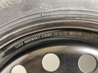 колесо запасное (таблетка), ориг. номер 6600164877, 6600164377, Geely Coolray 2019-2024
