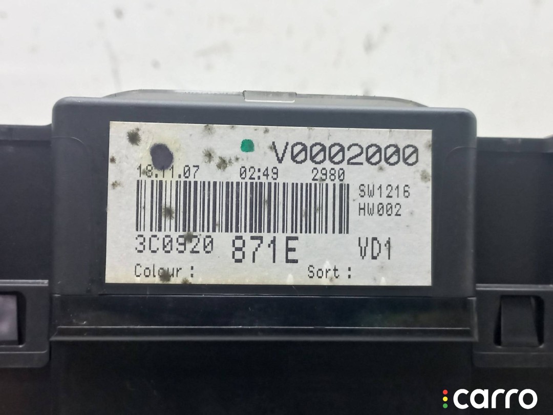 панель приборов (щиток) Volkswagen Passat B6 2005-2010, 3C0920871E, фото 4
