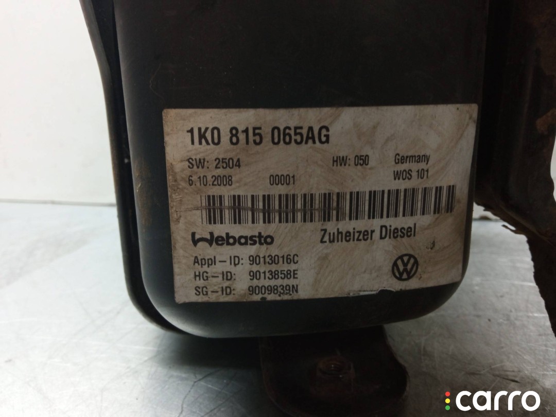 автономный отопитель Volkswagen Touran 1 поколение [рестайлинг] 2006-2010, BLS, 1.9 л, 1K0815065AG, фото 2