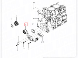 Натяжитель приводного ремня, ориг. номер ZAPCHAST, KTP2081, 1722000170, QF31P00129, ANALOG, GTZ1227JG, SsangYong Actyon 2 2010-2013