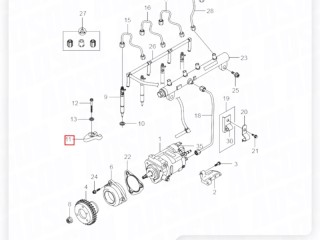 Кронштейн крепления форсунки, ориг. номер ORIGINAL, ZAPCHAST, 6650170003, SsangYong Kyron 2005-2007