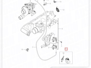Модулятор турбины вакуумный, ориг. номер ORIGINAL, ZAPCHAST, 6655404197, SsangYong Kyron 2005-2007
