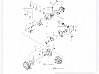 Кольцо стопорное полуоси, ориг. номер ORIGINAL, ZAPCHAST, 4243205001, SsangYong Kyron 2005-2007