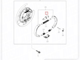 Регулятор колодок ручного тормоза, ориг. номер ORIGINAL, ZAPCHAST, BD41100100, SsangYong Actyon 2 2010-2013
