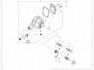 Сальник редуктора (хвостовика), ориг. номер ORIGINAL, ZAPCHAST, 4311209000, SsangYong Rexton