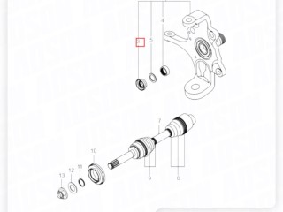 Сальник ступицы внутренний, ориг. номер ORIGINAL, ZAPCHAST, 4121203200, SsangYong Rexton