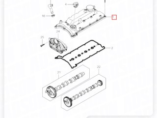 Крышка двигателя клапанная, ориг. номер ORIGINAL, ZAPCHAST, 6710160705, 6720160105, SsangYong Actyon 2 2010-2013