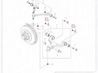 Гайка болта развального, ориг. номер ORIGINAL, ZAPCHAST, 4455008000, SsangYong Kyron 2005-2007