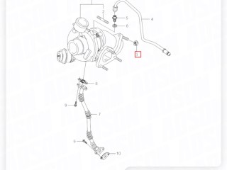 Гайка крепления турбины, ориг. номер ORIGINAL, ZAPCHAST, 6039900951, 14075821, SsangYong Kyron 2005-2007