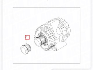 Шкив генератора обгонный, ориг. номер ZAPCHAST, ANALOG, PA-1180, 6621553415, APD3415PN, 535024910, FP-1012, SsangYong Actyon 2 2010-2013
