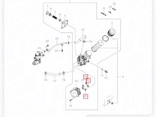 Прокладка масляного радиатора, ориг. номер ORIGINAL, ZAPCHAST, 6659970545, SsangYong Kyron 2005-2007