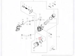 Прокладка радиатора охладителя, ориг. номер ORIGINAL, ZAPCHAST, 6659970645, SsangYong Kyron 2005-2007