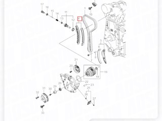 Планка направляющая ГРМ, ориг. номер ZAPCHAST, ANALOG, 10409, 1610503116, SsangYong Kyron 2005-2007