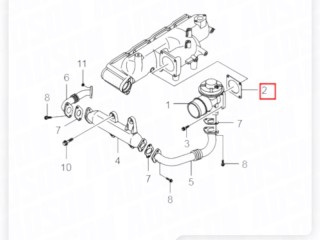 Прокладка клапана ЕГР, ориг. номер ORIGINAL, ZAPCHAST, 6641410380, SsangYong Kyron 2005-2007