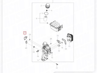 Прокладка корпуса масляного фильтра, ориг. номер ORIGINAL, ZAPCHAST, 6711840580, SsangYong Actyon 2 2010-2013