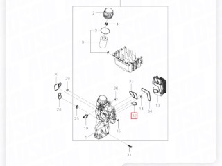 Прокладка маслоохладителя, ориг. номер ORIGINAL, ZAPCHAST, 6719970845, 6719970545, SsangYong Actyon 2 2010-2013