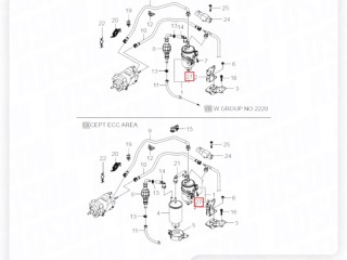Датчик воды топливного фильтра, ориг. номер ZAPCHAST, ANALOG, QF96A00336, 2247509000, SsangYong