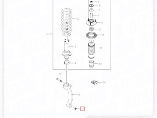 Гайка кронштейна амортизатора, ориг. номер ORIGINAL, ZAPCHAST, 9906016000, SsangYong Kyron 2005-2007