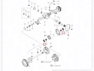 Подшипник дифференциала моста, ориг. номер ORIGINAL, ZAPCHAST, 4372921001, SsangYong Kyron 2005-2007