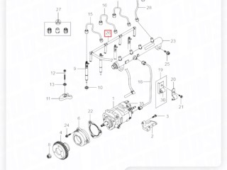 Трубка топливная обратка, ориг. номер ORIGINAL, ZAPCHAST, 6640700181, 6640700281, 6640700381, SsangYong Kyron 2005-2007