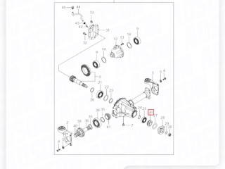 Шайба хвостовика редуктора, ориг. номер ORIGINAL, ZAPCHAST, 4102605001, SsangYong Kyron 2005-2007