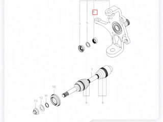 Подшипник привода игольчатый, ориг. номер ORIGINAL, ZAPCHAST, 4121305000, 4121305010, SsangYong Rexton