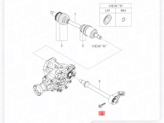 Болт привода подвесного, ориг. номер ORIGINAL, ZAPCHAST, 916080830P, 9160808307, SsangYong Actyon 2 2010-2013