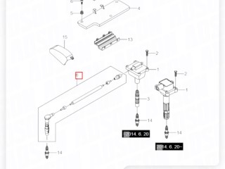 Провод высоковольтный, ориг. номер ORIGINAL, ZAPCHAST, 0986356311, 1611503118, SsangYong Kyron 2005-2007