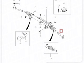 Наконечник рулевой, ориг. номер C4297L, 4666008001, 4666009001, 4666009002, 4666009004, 89134, EX4666008001, ARE243L, SE-1086, CE0382L, SsangYong Kyron 2005-2007