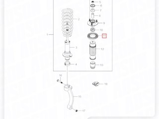 Проставка пружины верхняя, ориг. номер 4432108000, SsangYong Kyron 2005-2007