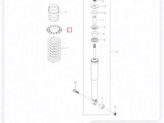 Проставка пружины верхняя, ориг. номер 4519105010, SsangYong Kyron 2005-2007